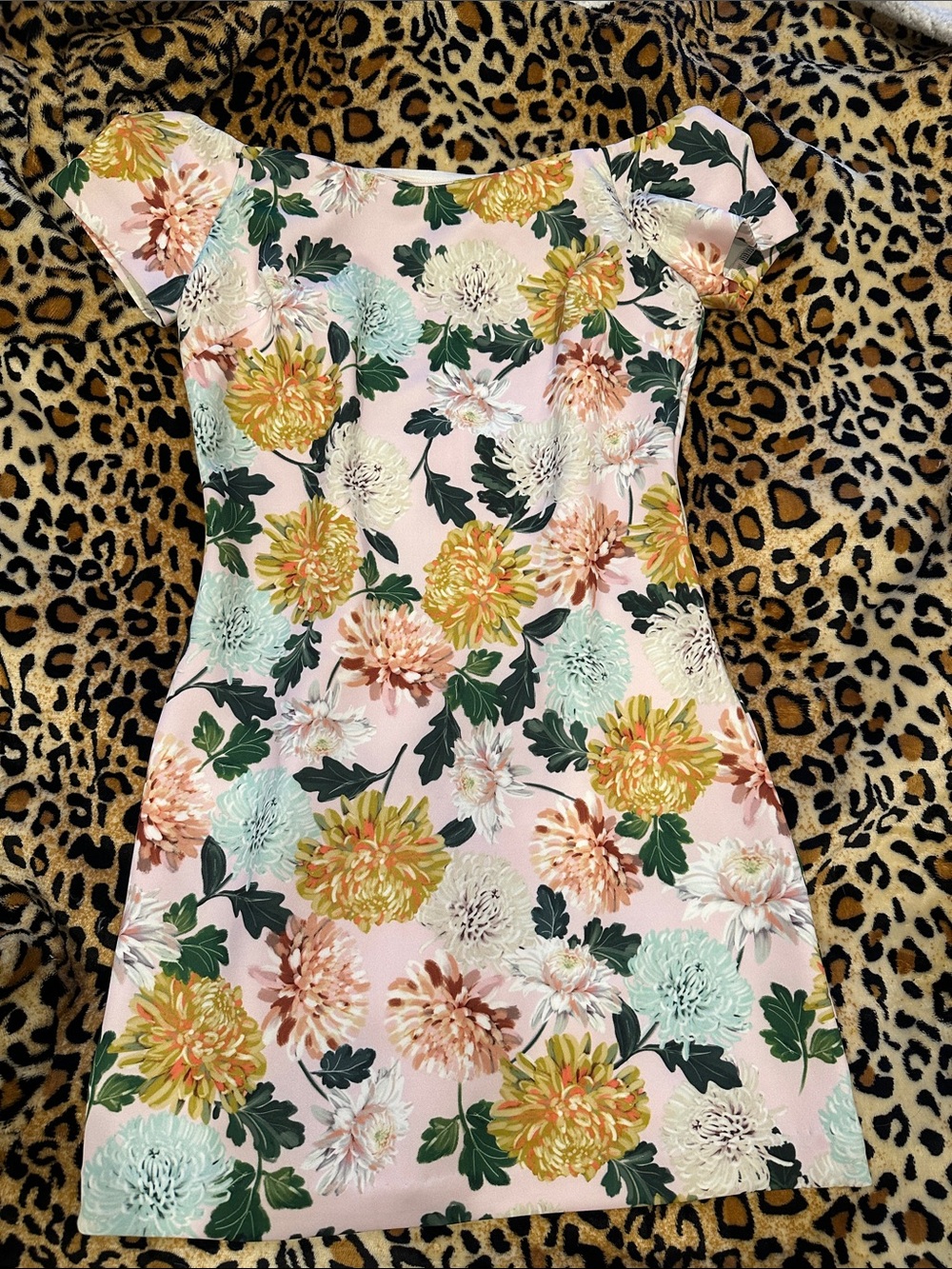 Sam Edelman Pastel Floral Dress with Mint and Pink